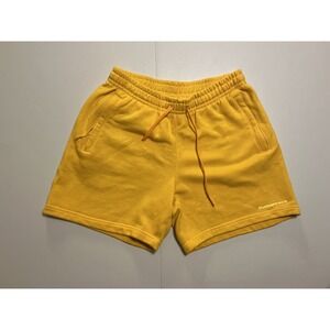Adidas Pharrell Williams Humanrace Shorts Mens M Yellow Cotton Zip Pockets